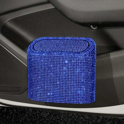 Rhinestone Elegance Car Trash Bin - Chic Auto Waste Container..