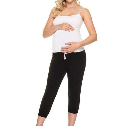 Ribbed Maternity Pants with Chic Side Pockets and Comfort Fit - Très Elite