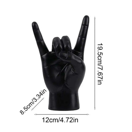 Rock and Roll Hand Gesture Sculpture for Dynamic Home Decoration - Très Elite