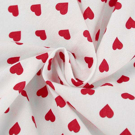 Romantic French Love Print Puff Sleeve A-Line Skirt for Spring-Summer - Très Elite