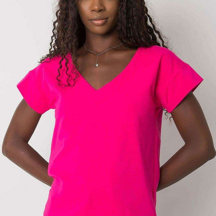 Romantic Heart Cutout Blouse - Trendy Cotton Blend with Short Sleeves