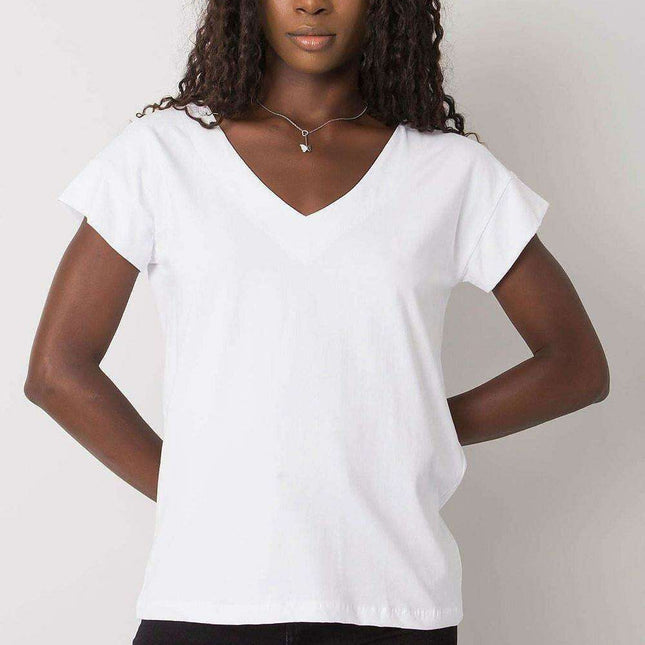 Romantic Heart Cutout Blouse - Trendy Cotton Blend with Short Sleeves