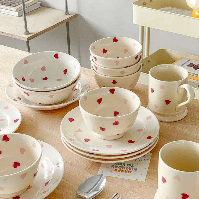 Romantic Heart-Shaped Ceramic Dinnerware for Memorable Dining Moments