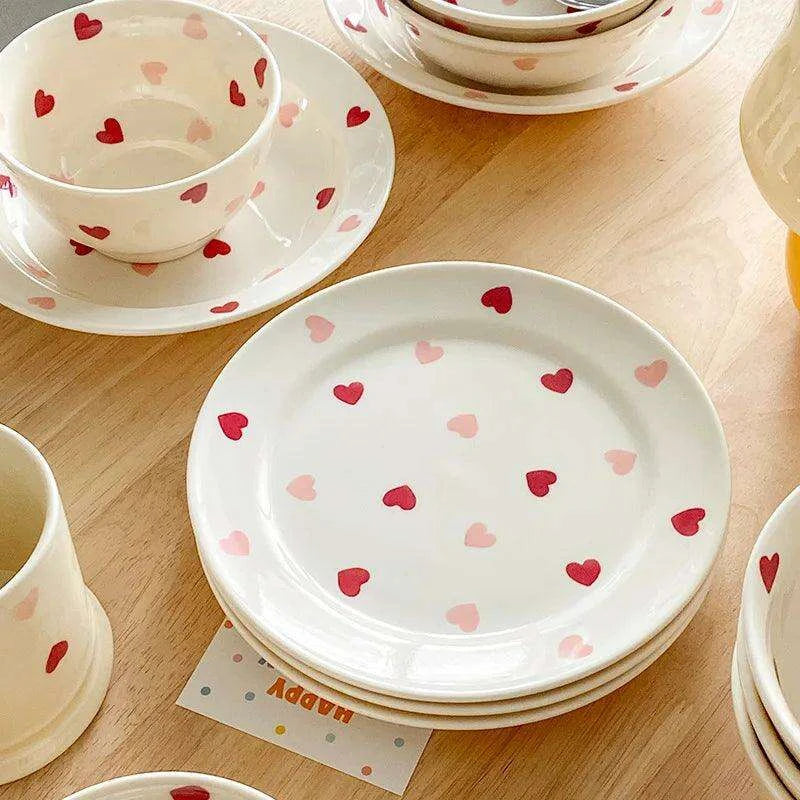 Romantic Heart-Shaped Ceramic Dinnerware for Memorable Dining Moments - Très Elite