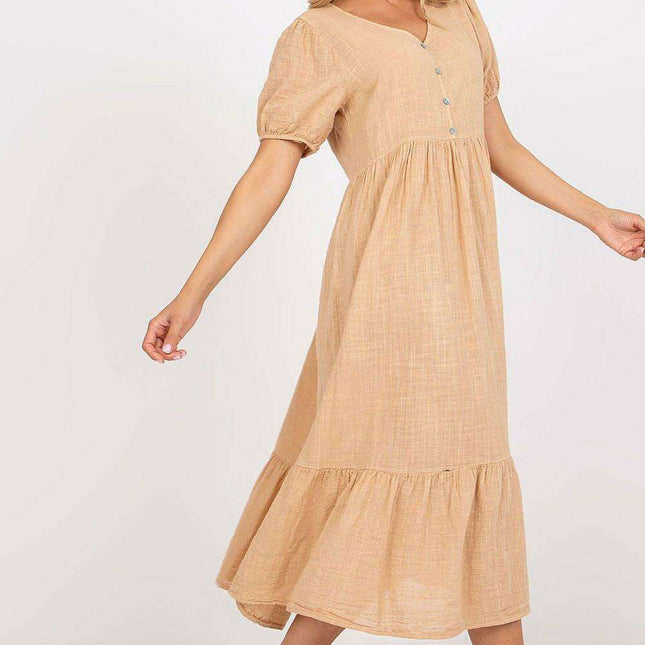 Romantic Ruffle Hem Heart Dress