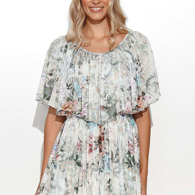 Romantic Summer Ruffle Day Dress