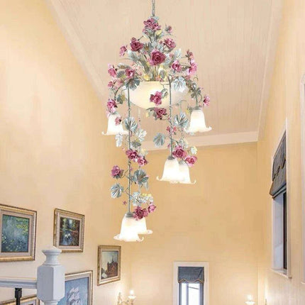 Rose Blossom Luxury LED Chandelier - Artistic Illumination for Elegant Spaces..