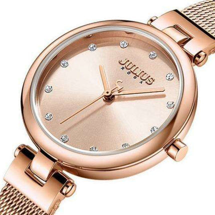 Rose Gold Mesh Women's Watch - Timeless Sophistication by JULIUS- Très Elite- Très Elite