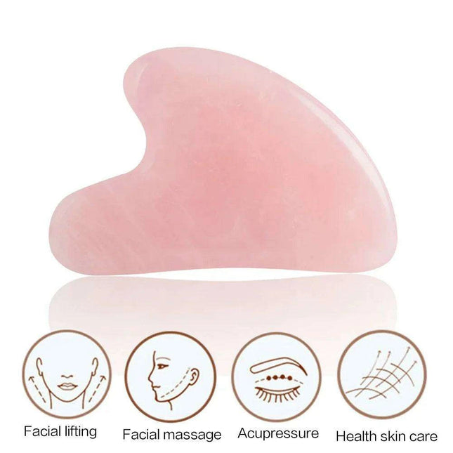 Premium Rose Quartz Fiberglass Facial Roller for Luxurious Skincare Experience