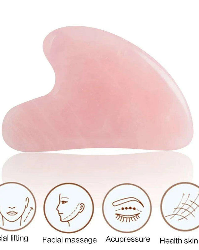 Premium Rose Quartz Fiberglass Facial Roller for Luxurious Skincare Experience