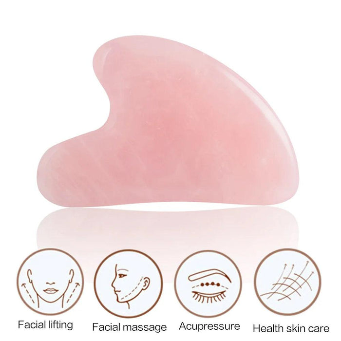 Premium Rose Quartz Fiberglass Facial Roller for Luxurious Skincare Experience