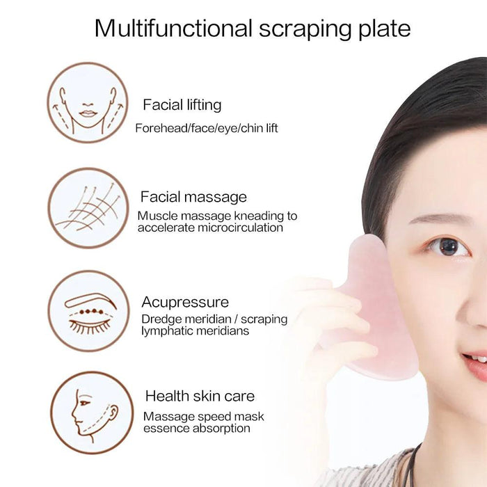 Premium Rose Quartz Fiberglass Facial Roller for Luxurious Skincare Experience
