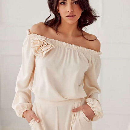 Rosie Satin Blouse with Spanish Flair