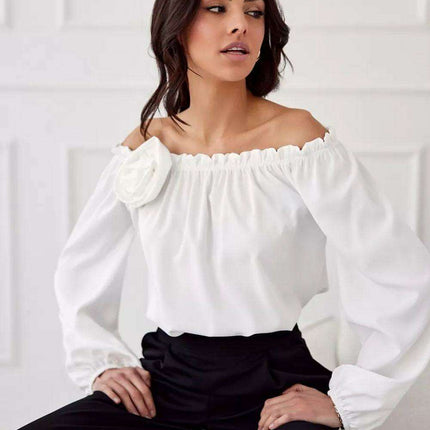 Rosie Satin Blouse with Spanish Flair