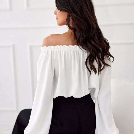 Rosie Satin Blouse with Spanish Flair - Très Elite