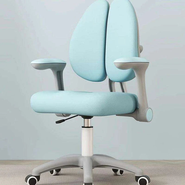 Rotating Office Chair with Adjustable Backrest, Handrails, and Rollers