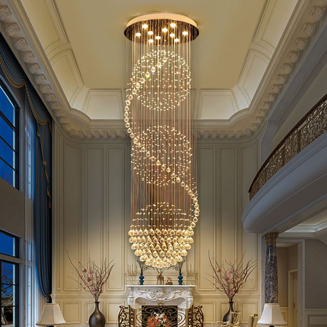 Rotating Crystal Chandelier