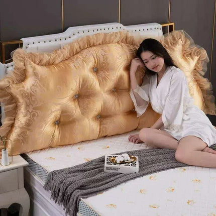 Royal Elegance Luxe Bedside Backrest Cushion with Washable Cover – Ultimate Comfort for a Dreamy Bedroom Escape..