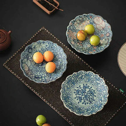 Ru Kiln Celadon Dim Sum Serving Dish - A Chic Addition for Desserts and Snacks - Très Elite