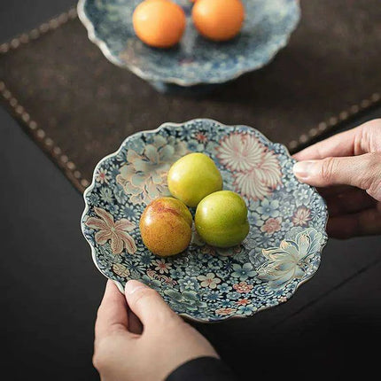 Ru Kiln Celadon Dim Sum Serving Dish - A Chic Addition for Desserts and Snacks - Très Elite