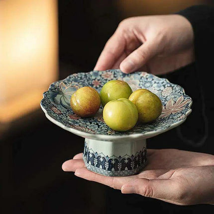 Ru Kiln Celadon Dim Sum Serving Dish - A Chic Addition for Desserts and Snacks - Très Elite