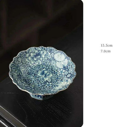 Ru Kiln Celadon Dim Sum Serving Dish - A Chic Addition for Desserts and Snacks..