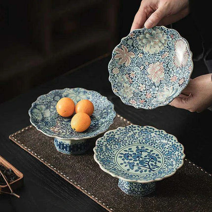 Ru Kiln Celadon Dim Sum Serving Dish - A Chic Addition for Desserts and Snacks - Très Elite