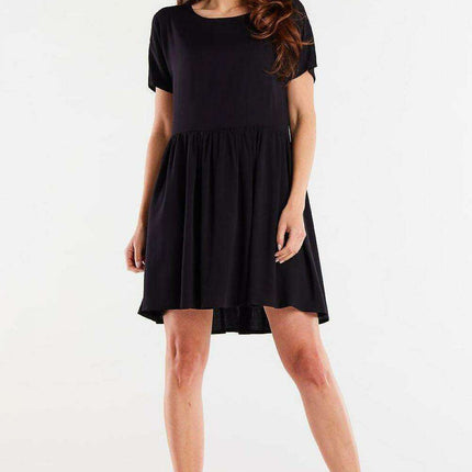Ruffle Hem Viscose Everyday Dress - Très Elite