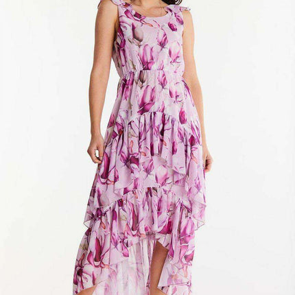 Ruffled Chiffon Daytime Elegance Dress