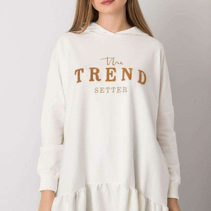 Ruffled Hooded Tunic Sweater with Pockets - Très Elite