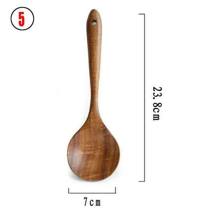 Rustic Acacia Wood Culinary Utensil Set - Timeless Tools for the Modern Kitchen - Très Elite