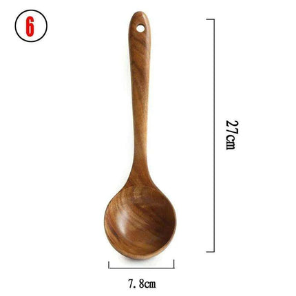 Rustic Acacia Wood Culinary Utensil Set - Timeless Tools for the Modern Kitchen - Très Elite