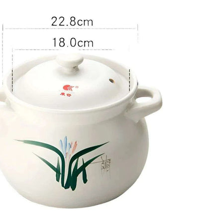 Rustic Ceramic Casserole Pot for Gas Stove - Timeless Earthenware Soup Maker - Très Elite