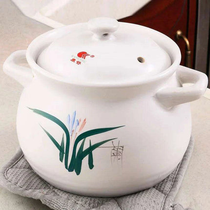 Rustic Ceramic Casserole Pot for Gas Stove - Timeless Earthenware Soup Maker - Très Elite