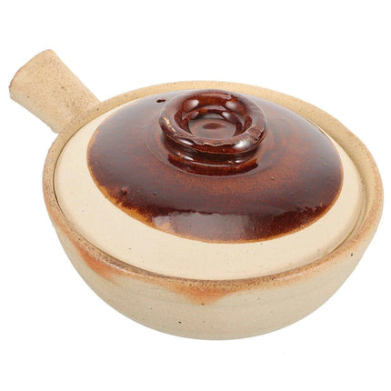Rustic Charm Clay Casserole Pot - Versatile Earthenware Dish with Lid for Exquisite Home Cooking - Très Elite