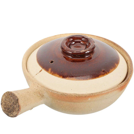 Rustic Charm Clay Casserole Pot - Versatile Earthenware Dish with Lid for Exquisite Home Cooking - Très Elite