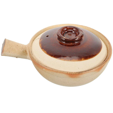 Rustic Charm Clay Casserole Pot - Versatile Earthenware Dish with Lid for Exquisite Home Cooking - Très Elite