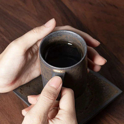 Rustic Japanese Artisan Ceramic Coffee Mug - Très Elite