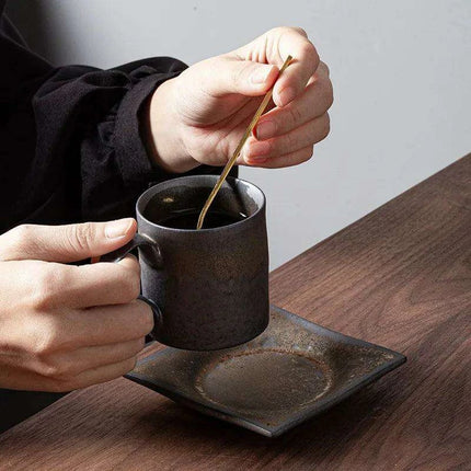 Rustic Japanese Artisan Ceramic Coffee Mug - Très Elite