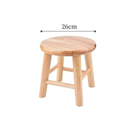 Rustic Kids' Round Wooden Bench - Stylish Multi-Use Stool for Home Decor..
