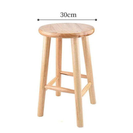 Rustic Kids' Round Wooden Bench - Stylish Multi-Use Stool for Home Decor..