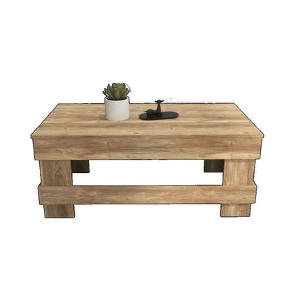 Rustic Reclaimed Wood Coffee Table for Farmhouse Living - Très Elite