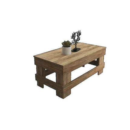 Rustic Reclaimed Wood Coffee Table for Farmhouse Living - Très Elite