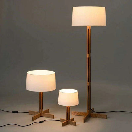 Rustic Wabi Sabi Walnut Floor Lamp - Stylish Illumination for Any Room - Très Elite