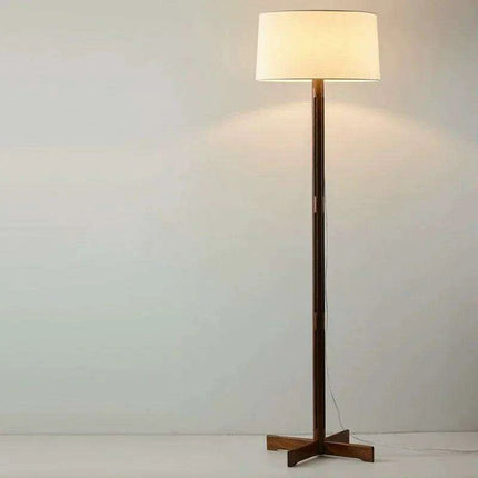 Rustic Wabi Sabi Walnut Floor Lamp - Stylish Illumination for Any Room - Très Elite