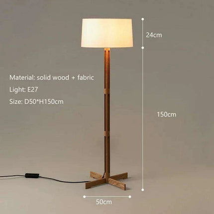 Rustic Wabi Sabi Walnut Floor Lamp - Stylish Illumination for Any Room- Très Elite- Très Elite