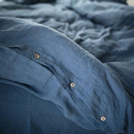 Washed Flax Linen Duvet Cover Set