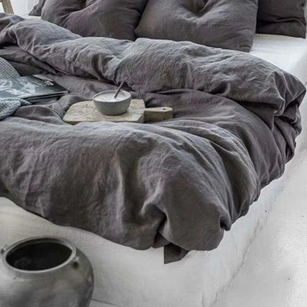 Washed Flax Linen Duvet Cover Set