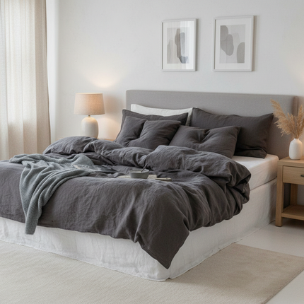 Washed Flax Linen Duvet Cover Set