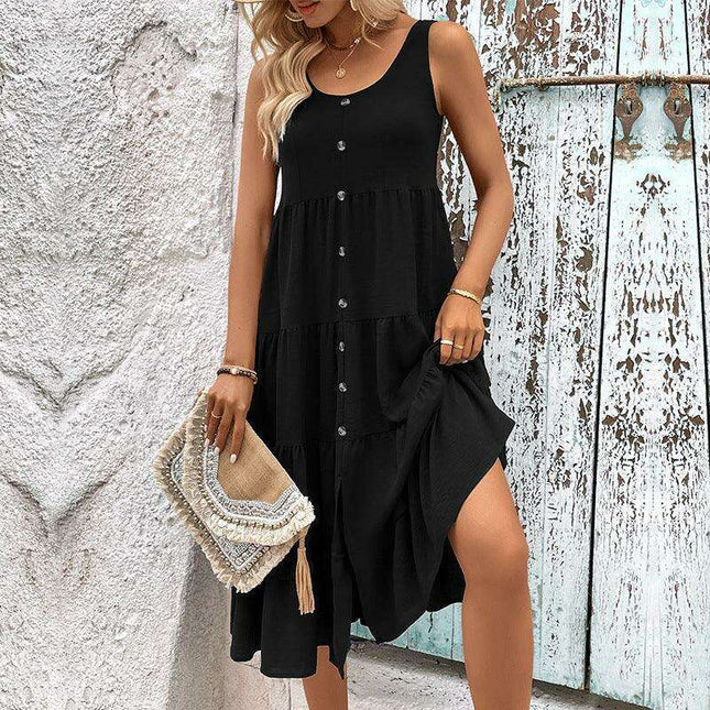 Effortlessly Elegant Sleeveless Maxi Dress for Sunny Days